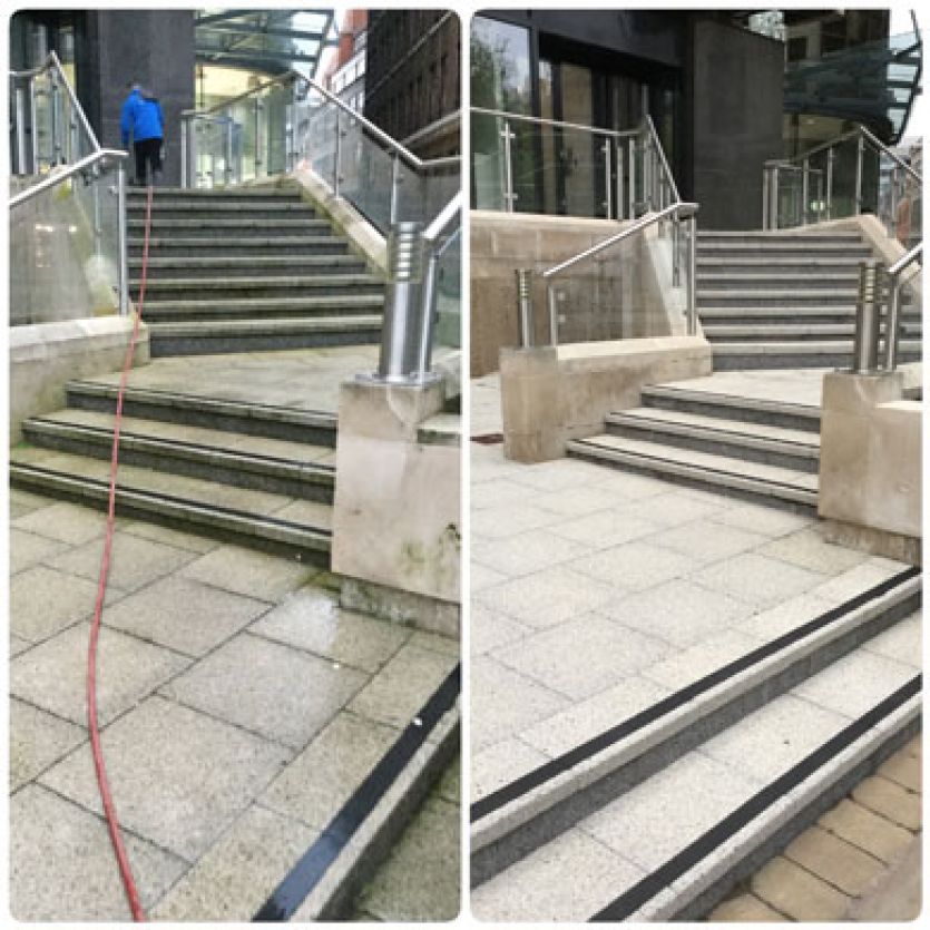 cleaning of steps