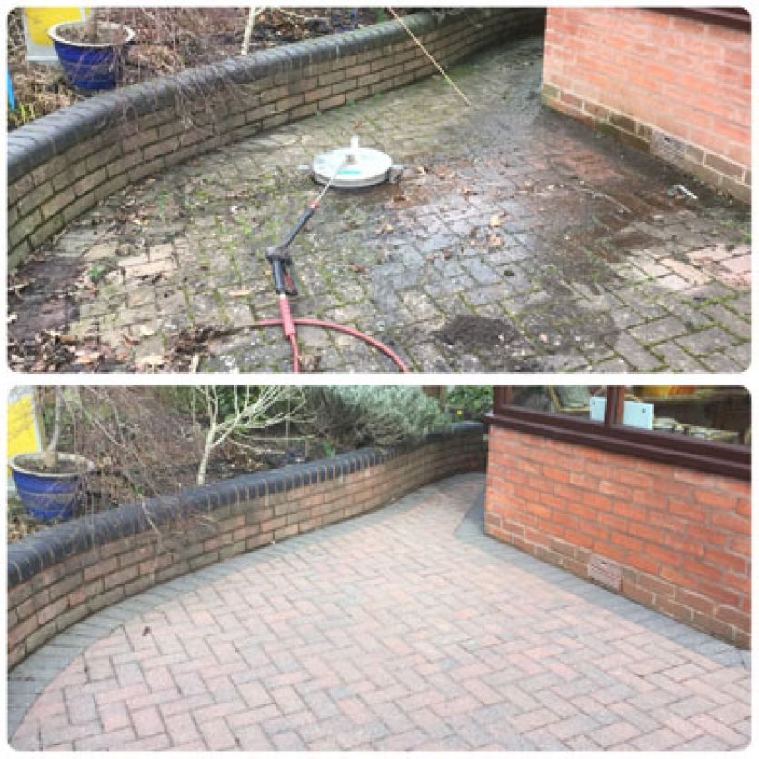 block paving cleaning before and after