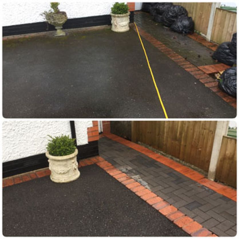 tarmac cleaning before and after