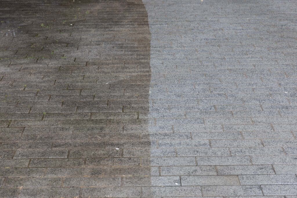 A during image of Arena Central with cleaning gun by H2O Restoration.